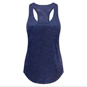 Ever Hottie Burn Out Tank Navy Blue Large